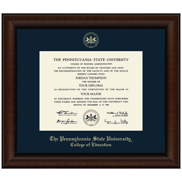 #105 College of Education diploma frame Lenox (Walnut)